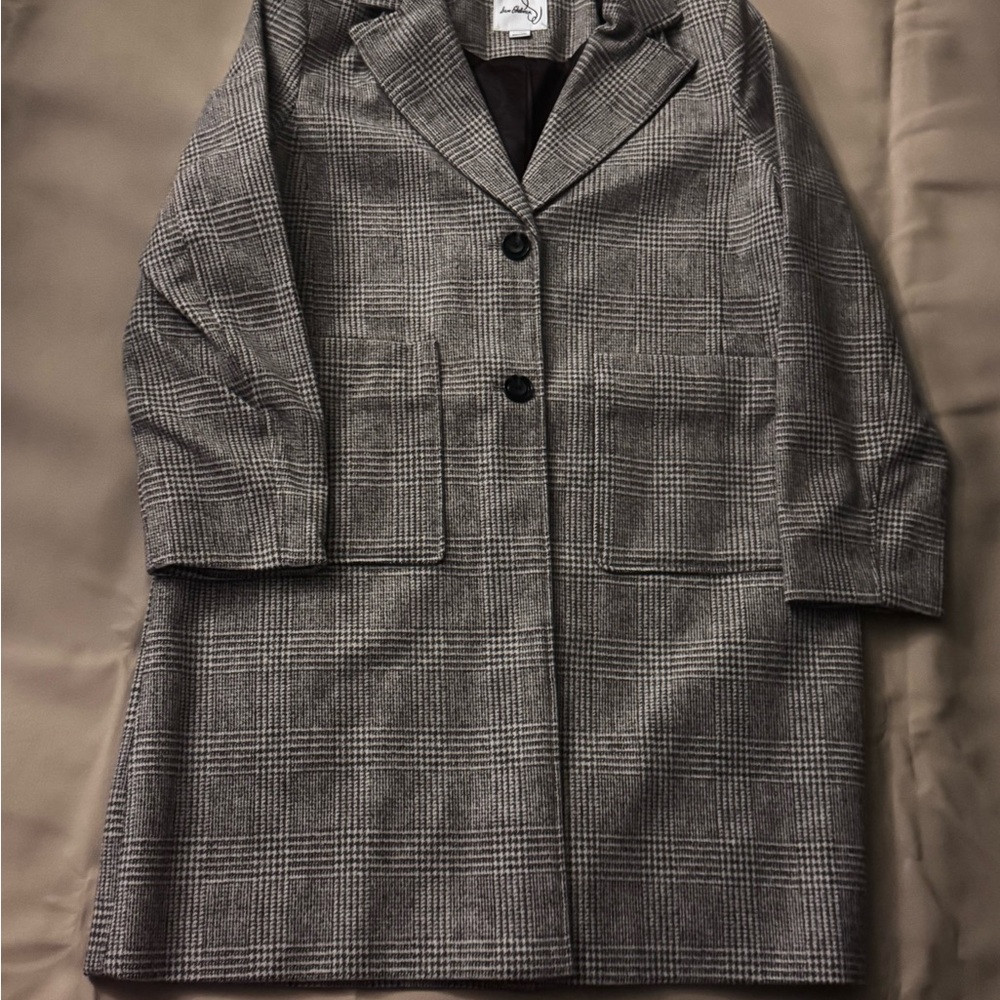 Gray Plaid Women's Coat